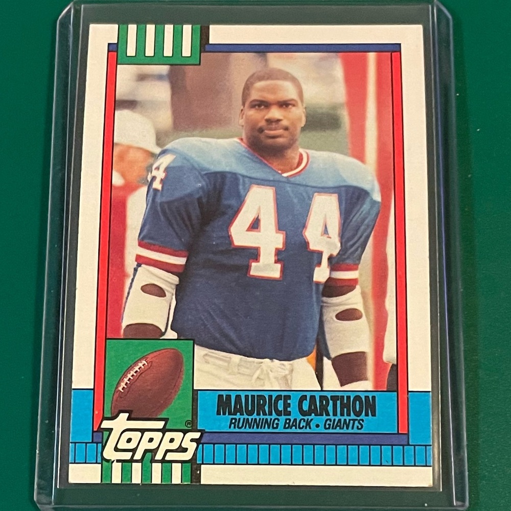 Maurice Carthon #63 1990 Topps Football Trading Card